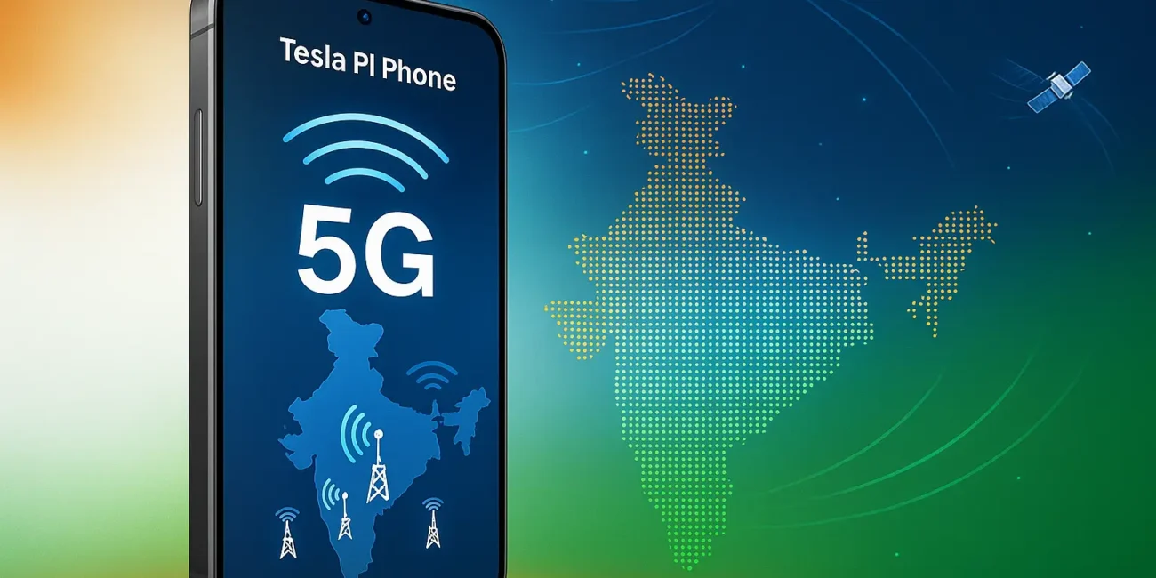 Tesla Pi Phone in India with 5G and Starlink Support Map